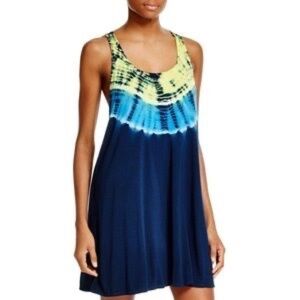 LUCKY BRAND SWIMWEAR TIE DYE TANK RACER BACK COVERUP DRESS